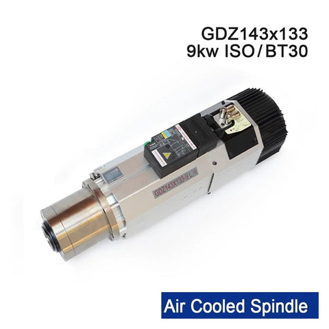 Hella Torquey 9Kw Air Cooled Cnc Spindle Motor 220V 380V For Router Engraving Machining solid frame air cooled spindle with ISO BT30.