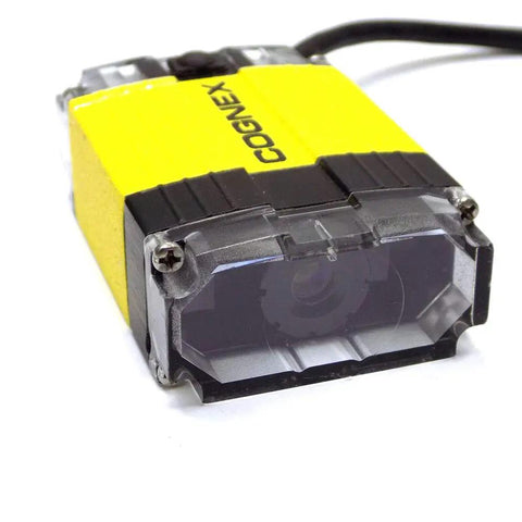 Industrial Barcode Reader With Cable 5 To 24V DC Power 2.5W DM-100X close-up view showing scanner lens and connection cable