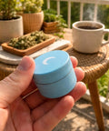 Compact Manual Spice Crusher For Kitchen And Outdoors No Battery Needed Hand Crank Metal Grinder, blue, in hand