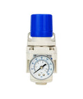 3/8 Inch NPT Air Pressure Regulator For Air Compressors With No Fuss Easy Pull Knob, 0-145 PSI Operating Range, gauge visible