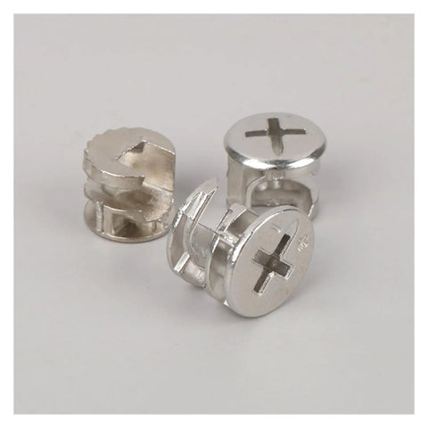 Thickened Three In One Connector Eccentric Wheel for Furniture and Cabinets Drawer Lock Screw Fastener in zinc alloy.