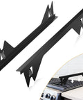 Stove Gap Covers 25.6 Inch Long And 0.4 Inch Wide Aluminum Gap Guards For Counter Sides Slick Heat Resistant 2 Pack Black shown on stove