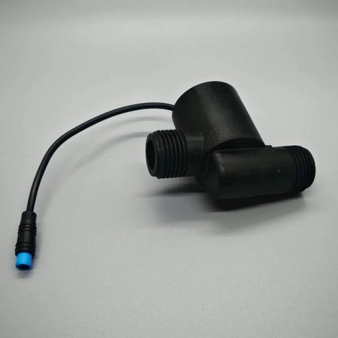 Self Powered Micro Hydroelectric Generator For Home Use - Water Flow Turbine Converts Running Tap Water Into Power, black unit with cable