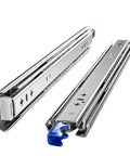 Beefy Heavy Duty Drawer Slides With Locking, 120 Lb Capacity, Full Extension 3-Section Rails, smooth steel drawer slides