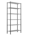 Heavy Duty Wire Storage Rack With Adjustable Shelves Built Like A Tank For Laundry Room Kitchen Pantry Closet Organization Solid Metal Shelf Unit Organize Home Setup Zero Drama In Sleek Black, five-tier shelving unit.