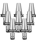 Cat40 Er16 Er32 Precision Collet Chucks Tool Holder Set; heavy duty steel tool holders arranged in a group.