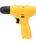 Lightweight Cordless Drill And Screwdriver Set Built For Real Deal Weekend Renos With Antislip Grip and Nitty Gritty Power That Makes Tough Diy Projects Feel Like A Breeze, yellow drill with ergonomic grip.