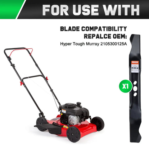 20 Inch Mower Blade Replacement Beefed Up For Hyper Tough Murray Push Mower Fits MNA152505 And MNA152701 Oval Center Hole 1 Inch