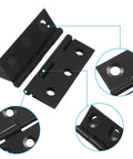 Rock Solid Black Stainless Steel Door Hinges Heavy Duty Butt Folding Design with smooth pivot points and screw holes.