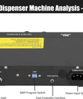 Back view of Semi Automatic Glue Dispenser Machine DC 24V With Digital Display showing air pressure inlet and switches