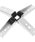 Top Shelf Heavy Duty Sliding Door Track Rollers With Silky Smooth Swivel Caster Wheels For Closet Cabinet Wardrobe Furniture Silent Zero Hassle Black Composite Four Piece Set metal track rollers with black caster wheels