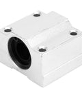 Rock Solid Aluminum Alloy Linear Motion Ball Bearing Slide Block Bushing, Seamless Glide Design, side view showing sealed bearing.