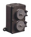 Rock Solid Brass Watertight Electrical Receptacle Surface Wall Mount Power Outlet 125 Volt Ac design with dual outlets.
