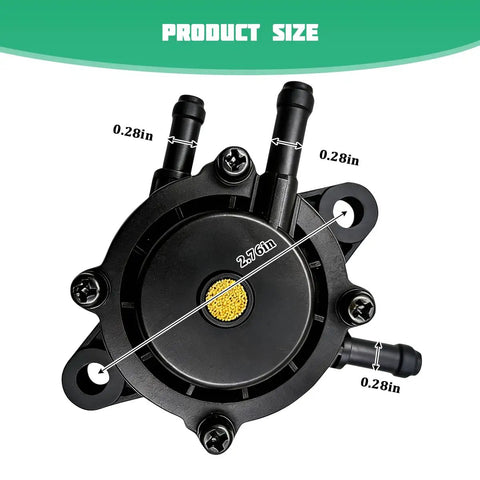Top Shelf Gas Vacuum Fuel Pump With Filter And Supply Hose Fits Ch17 Ch25 Ch730 Ch740 25Hp To 75Hp Engines detailed size view.