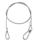 Beefy Heavy Duty 31.5 Inch Stainless Steel Stage Light Safety Cables, 110 Lb Load Capacity, Easy Clip On Security Rope