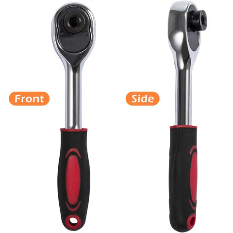Hard Top And Door Removal Torx Tool Kit For Jeep Wrangler 2007-2024 JK JKU JL JLU heavy duty ratchet front and side view