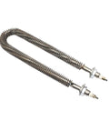 Heavy Duty Slick Electric Finned Tubular Heater For Oven 220V 1500W Stainless Steel U Shape Hot Air Fin Element image viewed from the side.
