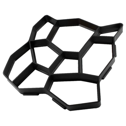 Two Pack DIY Concrete Path Maker For Garden Walkway Stones Molds 18.9 Inch By 18.9 Inch black paving pavement cement mold