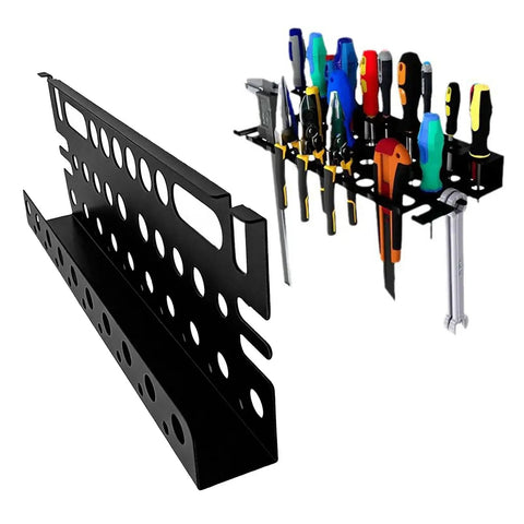 Wall Mount Hammer Holder And Heavy Duty Tool Organizer Rack For Garage And Workshop 40x14cm Carbon Steel Pegboard Style Gear