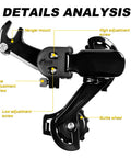 Rear Derailleur RD-TZ31A Six To Seven Speed Hanger Mount For Mountain Tricycle And Commuter Bikes with adjustment screws detail