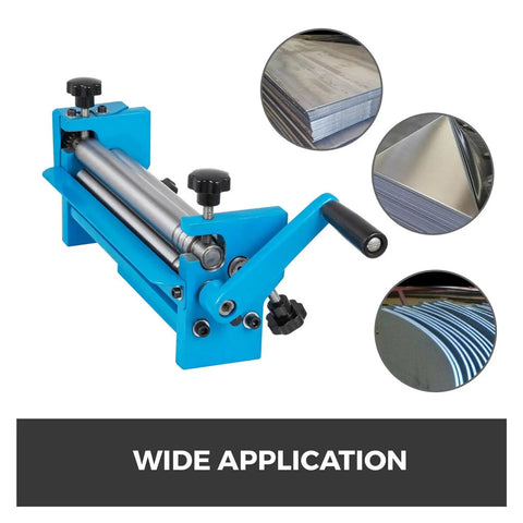 Heavy Hitter Desktop Manual Slip Roll Machine With Precision Ground Steel Rollers For Dead Straight Sheet Metal Bending And Top Shelf Cylinder Forming On Workbenches