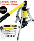 Badass 15 Ton Hydraulic Gear Puller Bearing Separator Set Hub Extractor Garage Tool Kit with metal jaws and case