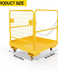 Hardcore Aerial Work Platform Forklift Safety Cage Built Like A Rock Heavy Duty Steel Basket With 1200 Lbs Capacity 36x36 inch size