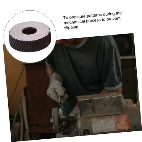 Craftsman using Pro Grade Knurling Tool Wheel Set for Lathe With Diagonal, Pivot Head, And Dual Wheel Options, focus on setup.