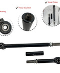 Front Adjustable Track Panhard Bar For Ford F Series 1999 To 2004 F250 F350 Super Duty And 2000 To 2005 Excursion, 2 To 6 Inch Lift Replacement, Forged Steel With Self Lubricating Bushings, Heavy Duty Adjustable Track Bar black steel bar with poly bushings and threaded end