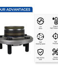 2-Pack Front Wheel Hub Bearing Assembly 513224 For RWD Chrysler 300 2005-2011, features and benefits highlighted.