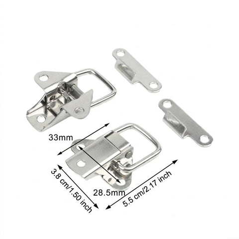 Stainless Steel Draw Latches 4 Pack, 304 Butterfly Buckle Clips For Flight Cases, Tool Boxes, Cabinets, And Guitar Gear, Silver 5.5x3.8 Cm