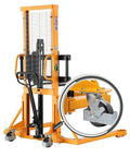 Built Rugged 6 Inch Phenolic Caster Wheels 2 Inch Wide Heavy Duty Rollers With Straight Bearings And Black Flat Tread Rated 1200 Lbs Each Runs Like A Charm Two Pack For Shop Carts mounted on a cart lifter.
