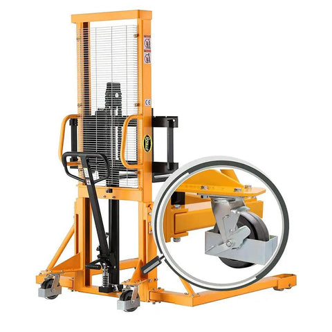 Built Rugged 6 Inch Phenolic Caster Wheels 2 Inch Wide Heavy Duty Rollers With Straight Bearings And Black Flat Tread Rated 1200 Lbs Each Runs Like A Charm Two Pack For Shop Carts mounted on a cart lifter.