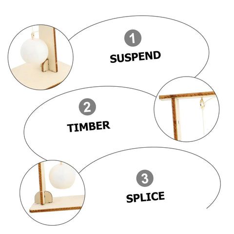 Hands On Physics Experiment Tools And Principle Kit For Students Real World Science Lab Set demonstration steps, wood components