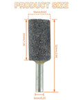 16mm Cylindrical Aluminum Oxide Grinding Stone Set With One Quarter Inch Shank Mounted Grinding Stones For Grinding Polishing Deburring Ferrous Metals Fits Rotary Tools Drills Grinders And Pneumatic Tools 8 Pieces