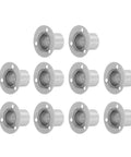 Heavy Duty Flanged Holder Base For Closet Rods And Wardrobe Shelving, Stainless Steel Tube Bracket With Screws, Thickened