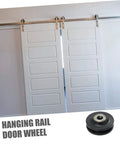 Heavy Duty Barn Door Roller Wheel Nylon Pulley For Smooth Sliding And Easy Install Durable Hanging Rail Wheel shown with doors