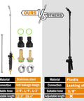 Comparison of Pro Grade 44 Inch Sprayer Wand With Stainless Steel Build and adjustable reach versus plastic sprayer wand.