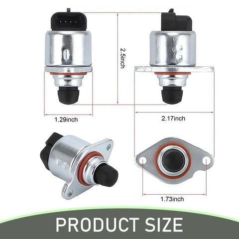 Two Pack Idle Speed Control Valve Sensor And Throttle Position Sensor Kit For GM Vehicles Buick Cadillac Chevrolet Pontiac Replacement Plug And Play Easy Install Accurate ECU Feedback For Smooth Idle And Power product size shown, 2.5x2.17x1.73 in