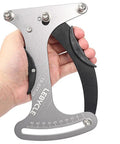 Premium Aluminum Alloy Bicycle Spoke Tension Meter Insanely Accurate Road Bike Wheel Building Tool held in hand showing gauge and design.