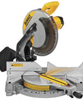 Top Tier 12 Inch Corded Compound Miter Saw Featuring Slick Slide Fence Knockout Accuracy Heavy Duty Build And Game Changing Precision For Serious Woodworkers Renewed Single Bevel Design with slide rail.