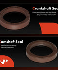 Crankshaft and camshaft seals for Timing Belt Kit With Water Pump For Honda Accord Crosstour Pilot Odyssey Ridgeline And Acura MDX RDX TL RL TSX ZDX 3.0L To 3.7L V6 Plug And Play OE Quality Replacement Parts With Durable Bearings And Easy Install.