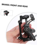 Rock Solid Mountain Bike Disc Brake Kit With Mechanical Calipers and Complete Pair Of 160mm Rotors Made From Forged Aluminum, front brake caliper.