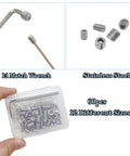 60 Piece Set Of Allen Head Grub Screws M3 To M8 In Stainless Steel Pro Grade For Home Repair Door Lock Install Furniture Fix Electronics DIY Projects And More 12 Sizes shown with hex wrench and case