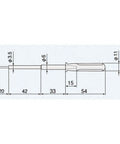 Top Shelf Ceramic Adjustment Driver For Electronics And Trimmers, Drop Dead Tight 0.4 By 0.9mm Tip, detailed dimensions diagram.