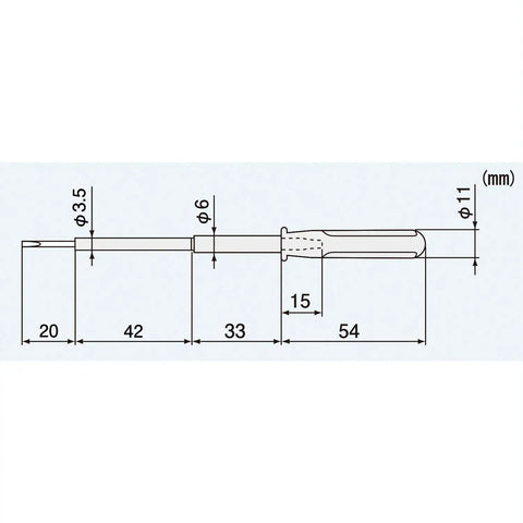 Top Shelf Ceramic Adjustment Driver For Electronics And Trimmers, Drop Dead Tight 0.4 By 0.9mm Tip, detailed dimensions diagram.