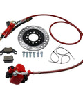 Rear Hydraulic Disc Brake Caliper System With Pads And Rotor For 150cc 200cc 250cc Dirt Bikes Quad ATV Go Kart Dune Buggy Red Durable