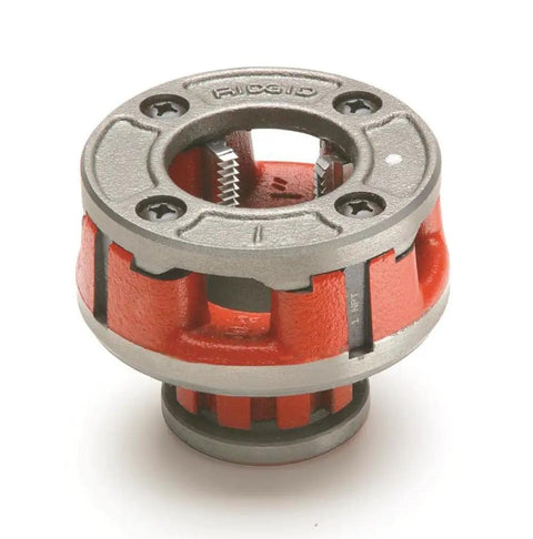 Heavy Duty Ridgid 37385 Alloy Threader Die Head For Model 12R, 3/8 inch NPT, red and gray, designed for precise threading.