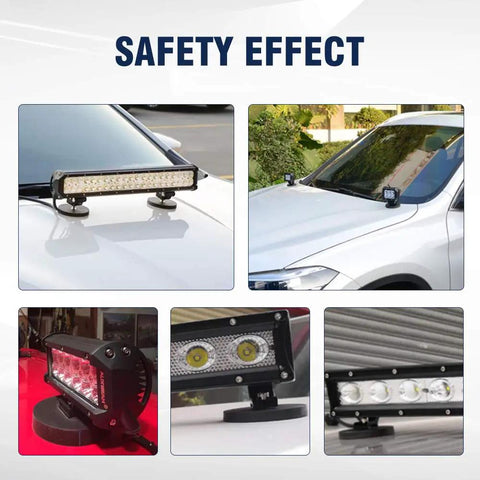 Beefy Magnetic Base LED Light Bar Mounting Brackets 2 Pack for Off Road Vehicles on car roof and hood