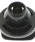 Close-up of black Nissan Sun Visor Retainer Clip for 350Z 2004-2009, JUKE 2011-2017, Infiniti FX35 2003-2008, replacement part 96409 CG000
